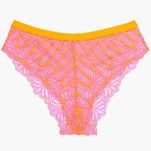 🆕 Savage X Fenty Orange Lace Crochet Hipster - Size: S